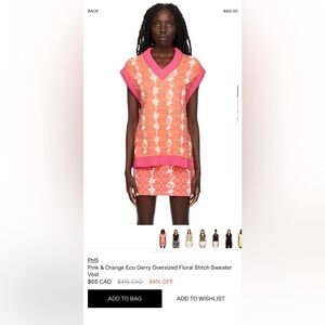 PH5 Pink and Coral Knit Two-Piece Set